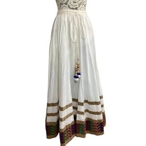 Vintage Peppertree the hip store white maxi skirt size L